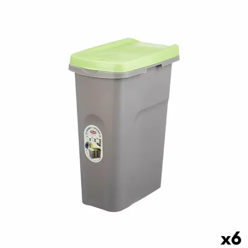 Afvalemmer Stefanplast Groen Grijs Plastic 25 L (6 Stuks) Foto 1