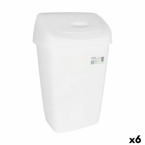 Afvalemmer Tontarelli Aurora Gekanteld Wit 50 L (6 Stuks) Foto 1