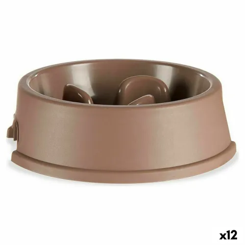 Anti-schrok voerbak Beige Plastic (27 x 7,5 x 27 cm) (12 Stuks) Foto 1