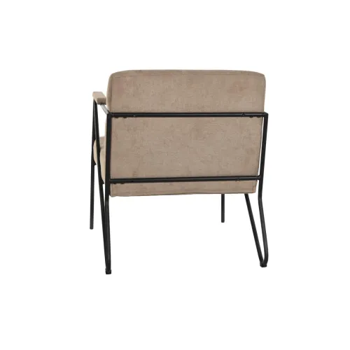 Armstoel DKD Home Decor Metaal Bruin Polyester (64 x 69,5 x 76 cm) Foto 2