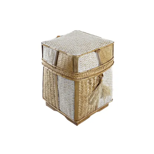 Basket spelset DKD Home Decor Natuurlijk 33 x 33 x 40 cm Bamboe 32 x 32 x 40 cm Boho Foto 3