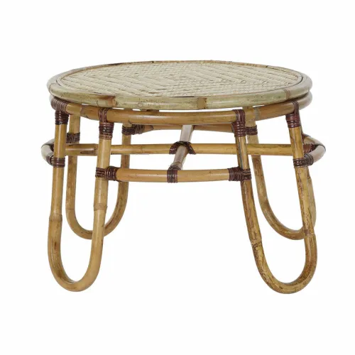 Bijzettafel DKD Home Decor Bamboe Rotan (60 x 60 x 42 cm) Foto 1