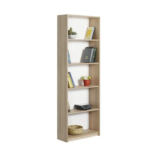 Boekenwinkel Alexandra House Living Bruin Hout MDP 58 x 169 x 22 cm 5 Planken Foto 1