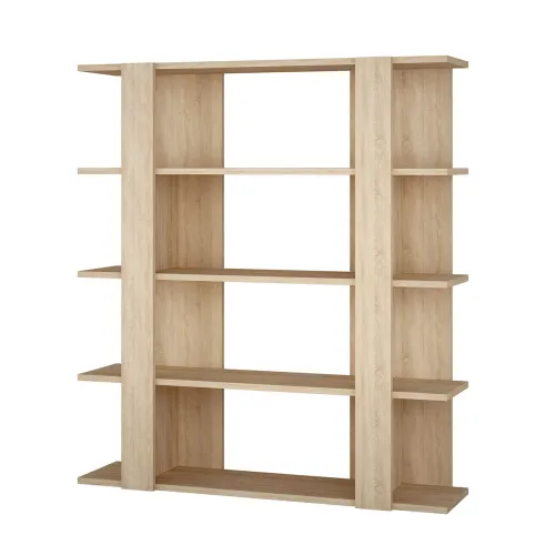 Boekenwinkel Alexandra House Living Ek Hout MDP 110 x 122 x 29 cm 4 Planken Foto 1