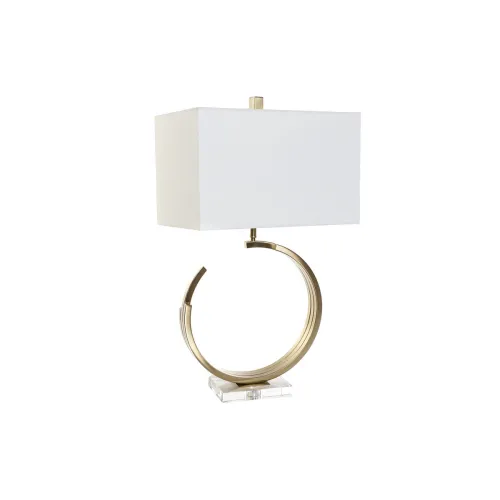 Bureaulamp DKD Home Decor 40 x 23 x 68 cm Kristal Gouden Metaal Transparant Wit 40 W 240 V Foto 5