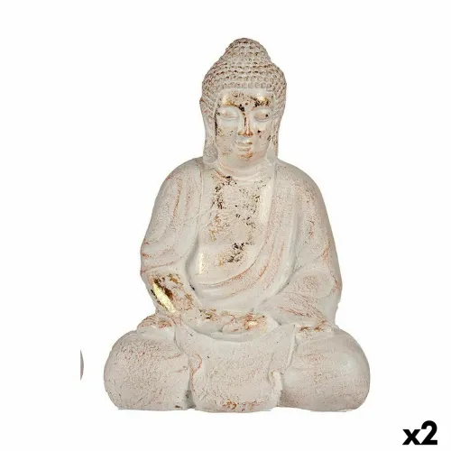 Decoratief tuinfiguur Boeddha Polyresin 22,5 x 41,5 x 29,5 cm (2 Stuks) Foto 1