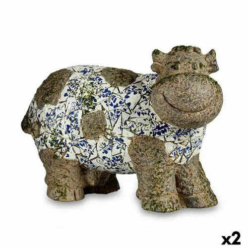 Decoratief tuinfiguur Koe Polyresin 18,5 x 33,5 x 46,5 cm (2 Stuks) Foto 1