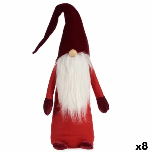 Decoratieve figuren Kabouter Wit Rood Polyester Hout Zand 20 x 100 x 25 cm (8 Stuks) Foto 1