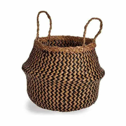 Decoratieve Mand Zwart Natuurlijk Russen 8 L 31 x 38 x 31 cm (8 Stuks) Foto 2