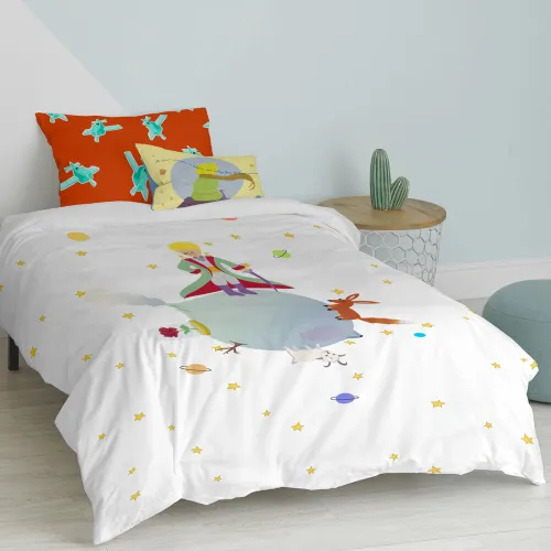 Dekbedovertrek set HappyFriday Le Petit Prince Multicolour Bed van 80 2 Onderdelen Foto 5