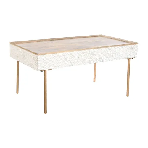 Hoofdtafel Home ESPRIT Ijzer Mangohout 120 x 60 x 57 cm Foto 1