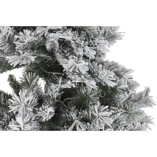 Kerstboom DKD Home Decor Wit Groen Metaal Polyethyleen Besneeuwd 130 x 130 x 218 cm Foto 5