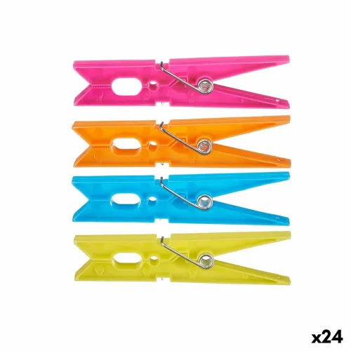 Kledinghaken Multicolour Plastic 24 Onderdelen Set (24 Stuks) Foto 1