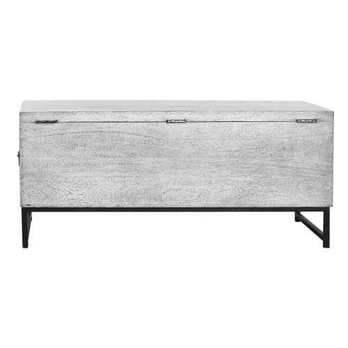 Koffer DKD Home Decor Keramisch Grijs Wit Mangohout (116 x 40 x 50 cm) Foto 7