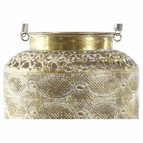 Lykta DKD Home Decor 26,5 x 26,5 x 22 cm Verouderde afwerking Kristal Gouden Metaal Arabisch Foto 2