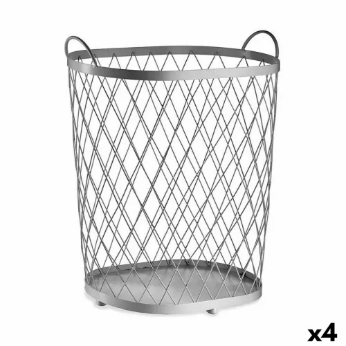 Mand Zilverkleurig Metaal 40 L 31 x 54,7 x 46,5 cm (4 Stuks) Foto 1