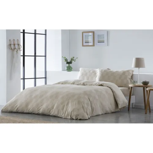 Noorse hoes Naturals ELBA Beige Bed van 90 (150 x 220 cm) Foto 8