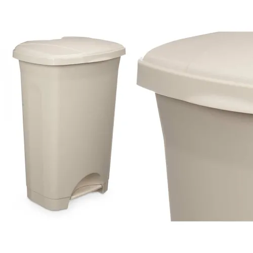 Pedaalemmer Beige Plastic 50 L (3 Stuks) Foto 2