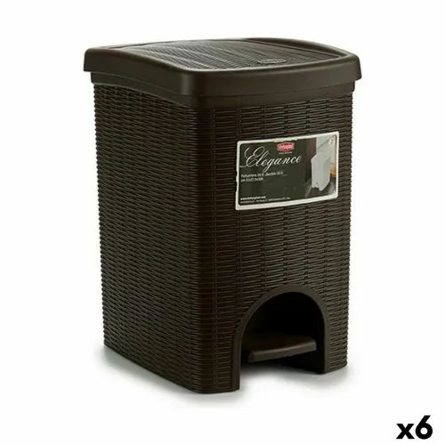 Pedaalemmer Stefanplast Elegance Bruin Plastic 20 L (6 Stuks) Foto 1