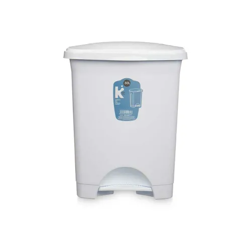 Pedaalemmer Wit Plastic 30 L (4 Stuks) Foto 3