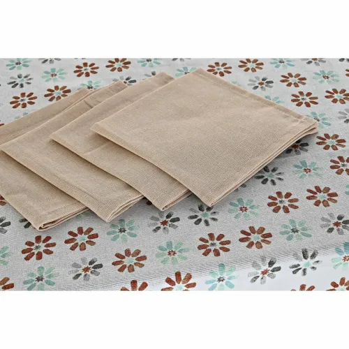 Placemat en servetten DKD Home Decor 2 Stuks 150 x 150 x 0,5 cm Grijs Hemelsblauw Foto 2