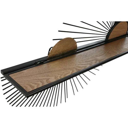 Planken Home ESPRIT Zwart Natuurlijk Metaal Hout MDF 70 x 12 x 51 cm Voor aan de muur Foto 2