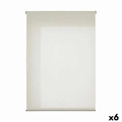 Rolgordijn 120 x 180 cm Polyester Crème Plastic (6 Stuks) Foto 2