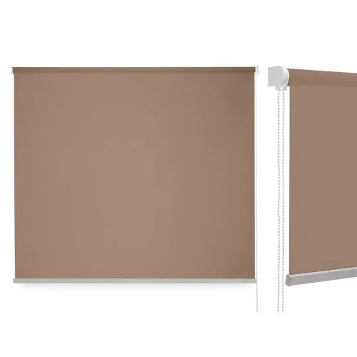 Rolgordijn 180 x 180 cm Beige Stof Plastic (6 Stuks) Foto 2