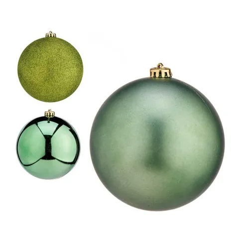 Set kerstballen 6 Onderdelen Groen Plastic 15 x 16 x 15 cm (4 Stuks) Foto 3