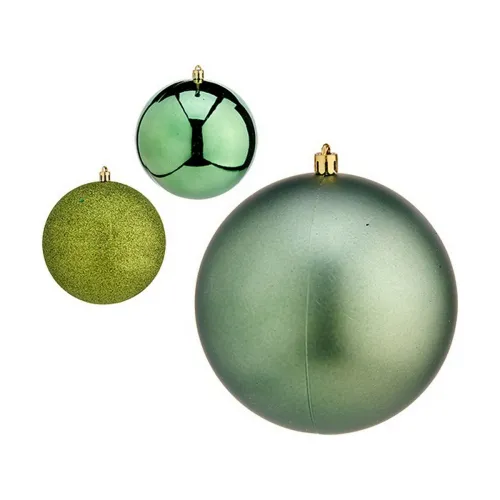 Set kerstballen 6 Onderdelen Groen Plastic Ø 12 cm (6 Stuks) Foto 3