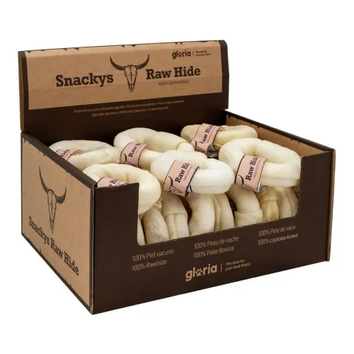 Snack voor honden Gloria Snackys Rawhide 8-9 cm Donut Foto 2