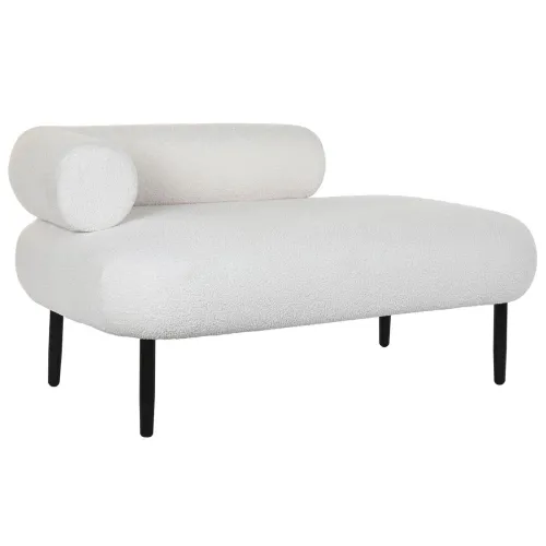 Sofa DKD Home Decor Wit Zwart Metaal Scandi 127,5 x 73,5 x 64 cm Foto 3