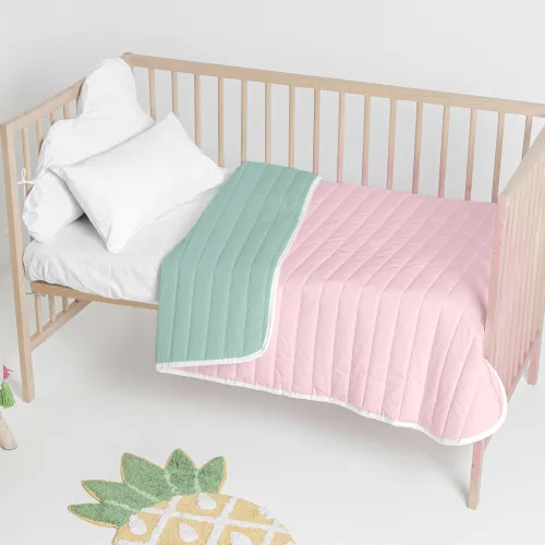 Sprei HappyFriday Basic Kids Dash Munt 100 x 130 cm Foto 2