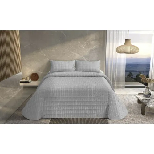 Sprei Pierre Cardin ONDAS Parelgrijs Bed van 150 (3 Onderdelen) Foto 2