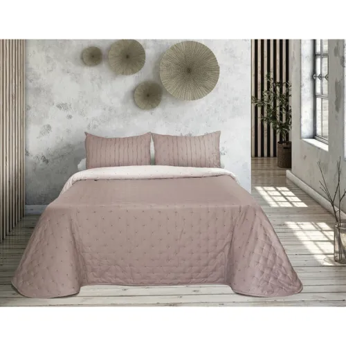 Sprei Pierre Cardin TRIANA Roze Bed van 150 (3 Onderdelen) Foto 2