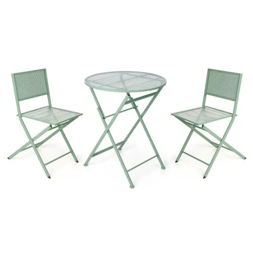 Tafel met twee stoelen Groen Foto 1