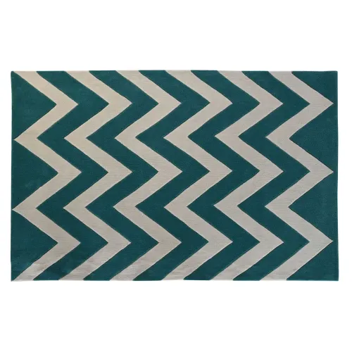 Tapijt DKD Home Decor Polyester Zig-zag Tweekleurig 120 x 180 x 2 cm Foto 1