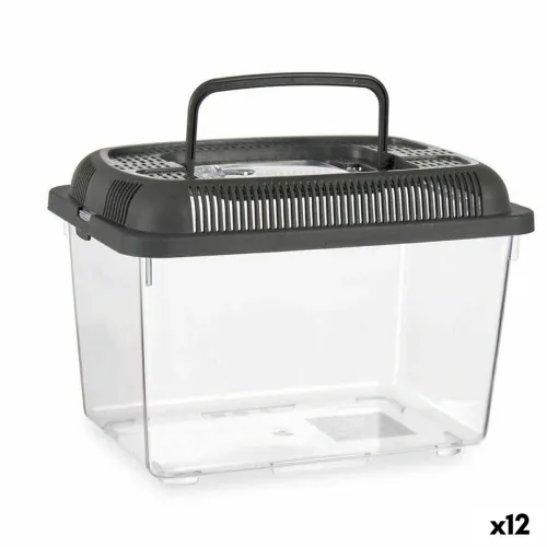 Vissenkom Met handvat Medium Antraciet Plastic 3 L 17 x 16 x 24 cm (12 Stuks) Foto 1