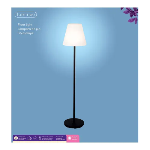 Vloerlamp Lumineo 894459 Zwart 150 cm Herlaadbaar Foto 2