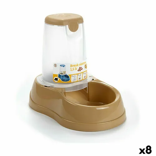 Voerbak voor honden Stefanplast Beige Plastic 1,5 L 18,5 x 22,5 x 29 cm (8 Stuks) Foto 1