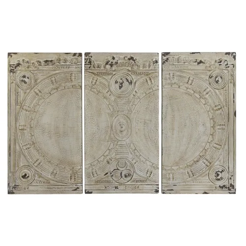 Wanddecoratie DKD Home Decor Beige Neoklassiek 178 x 4 x 112 cm (3 Onderdelen) Foto 1