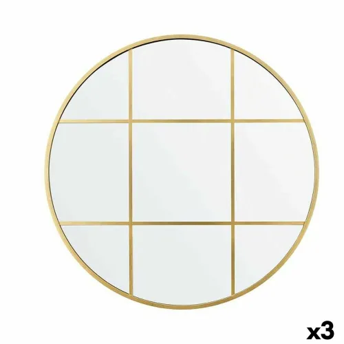 Wandspiegel Venster Gouden polyestyreen 80 x 80 x 3 cm (3 Stuks) Foto 1