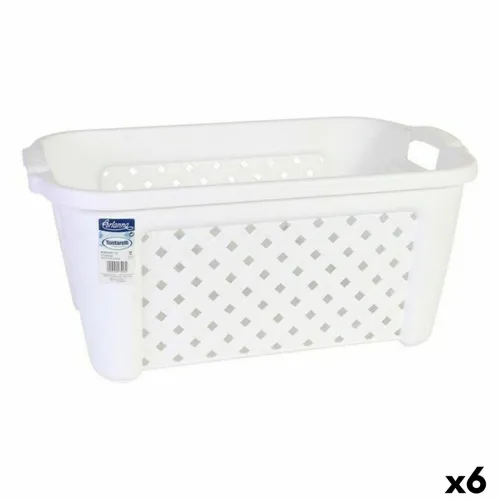 Wasmand Tontarelli 8065405/112 35 L Wit Rechthoekig 58 x 38 x 26 cm (6 Stuks) Foto 1