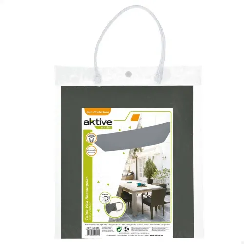 Zonnetent Aktive Rechthoekig 200 x 0,5 x 300 cm Grijs Polyester (6 Stuks) Foto 5